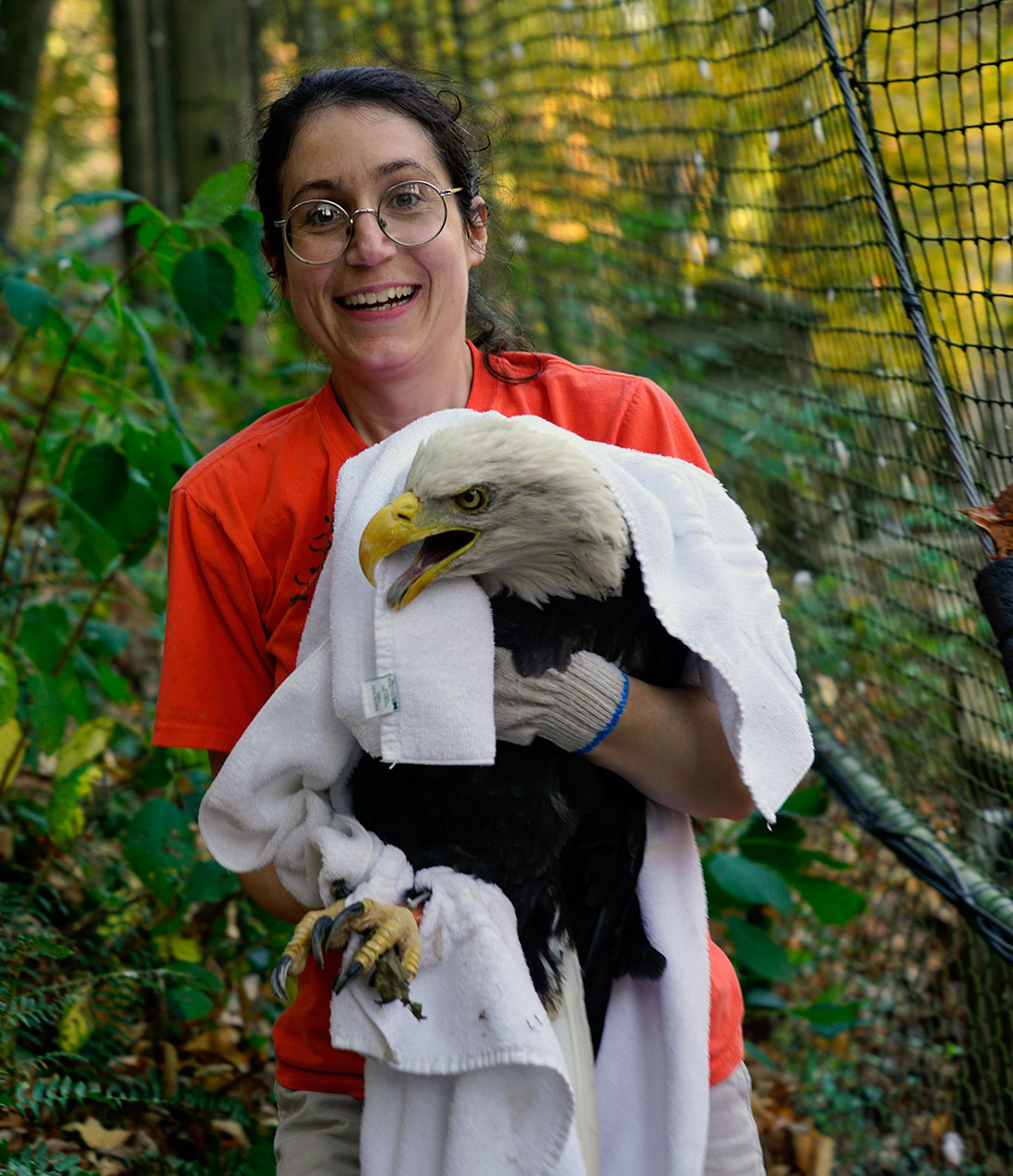 Fall 2016 Cleanup - Beth with Eagle