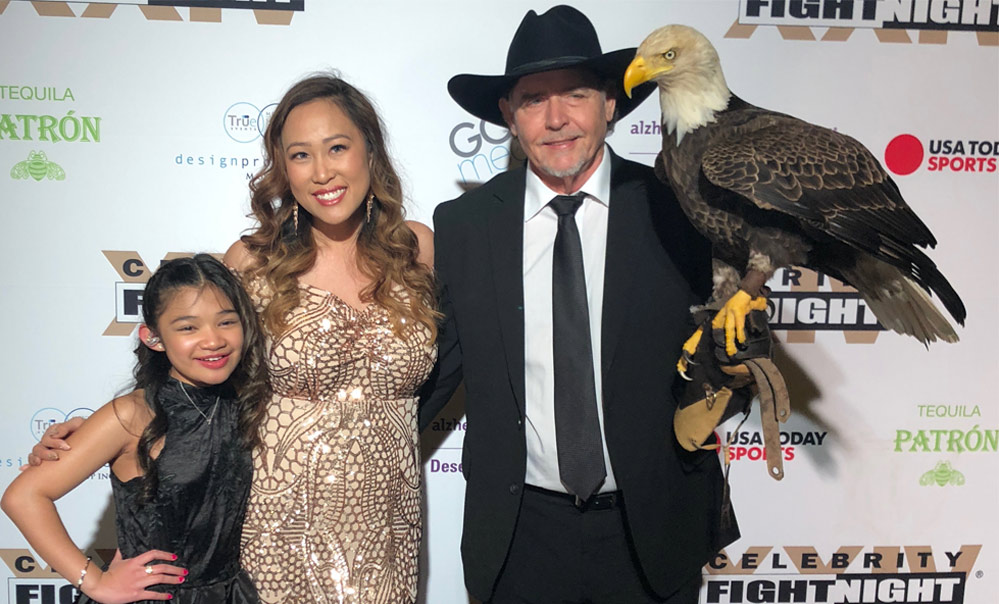 Nhi and Al Cecere with Bald Eagle Challenger and America's Got Talent singer, 10-year-old Angelica Hale.